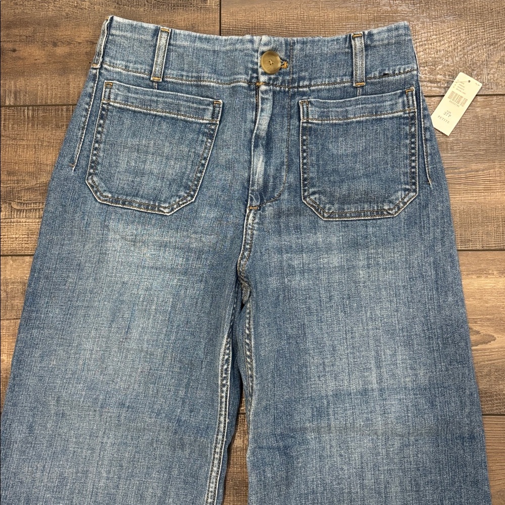 The Colette Crop High Rise Wide Leg Jeans by Maeve 27P - Picture 6 of 9